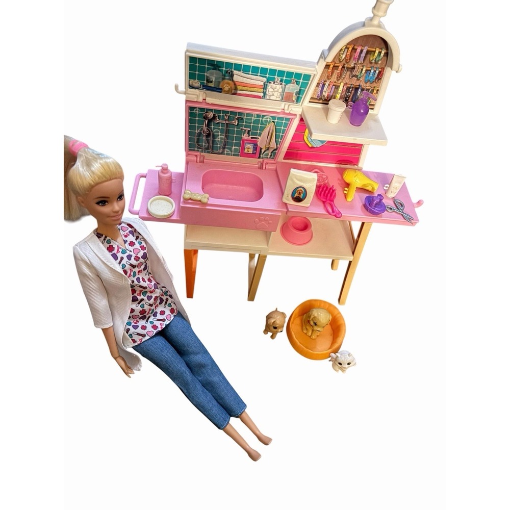 Barbie Pet Boutique Playset Doll Pets Accessories Mattel Not Original‎ Set Vet